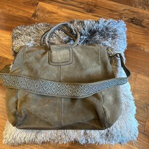 Hobo Olive Green Purse-Two Handles or Decorative Cross Body Strap